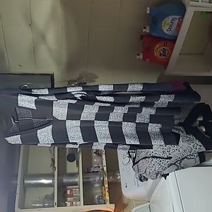 Lane bryant top silver and black stripe silver is glittery  beautiful great